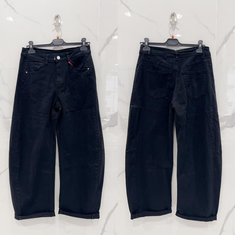 Stretch broek "balloon" zwart