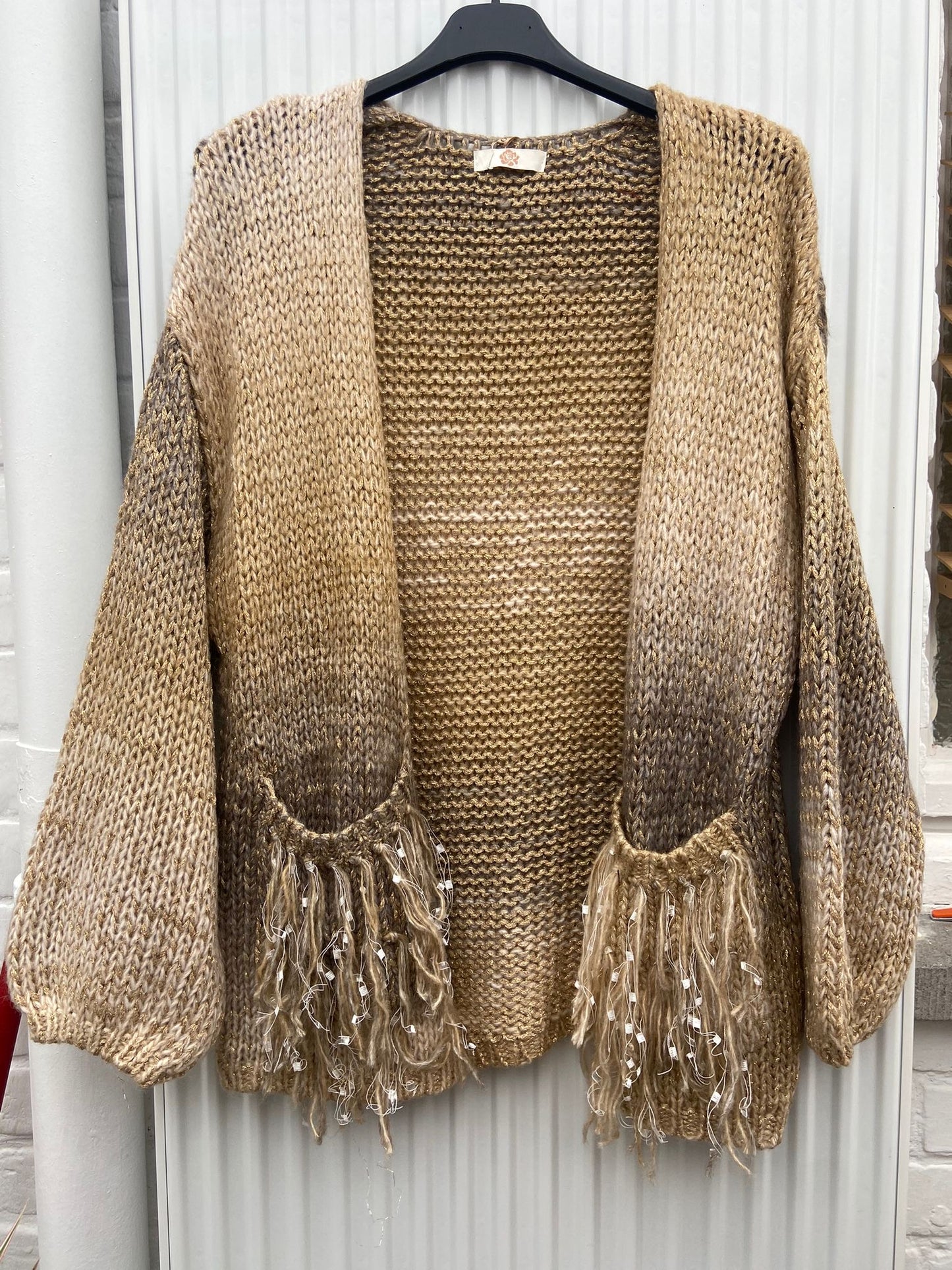 Cardigan doré/camel
