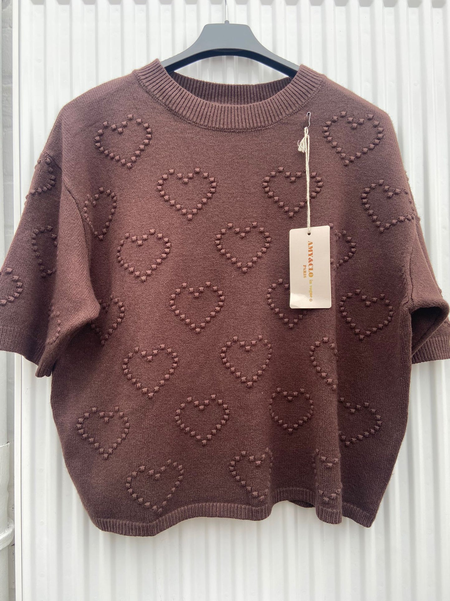 Pull hartjes met korte mouwen