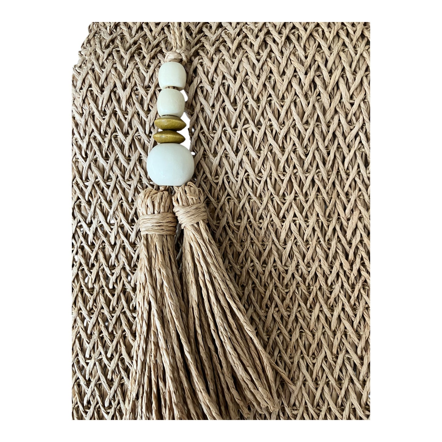 Sac en paille et polyester recyclé 40cm