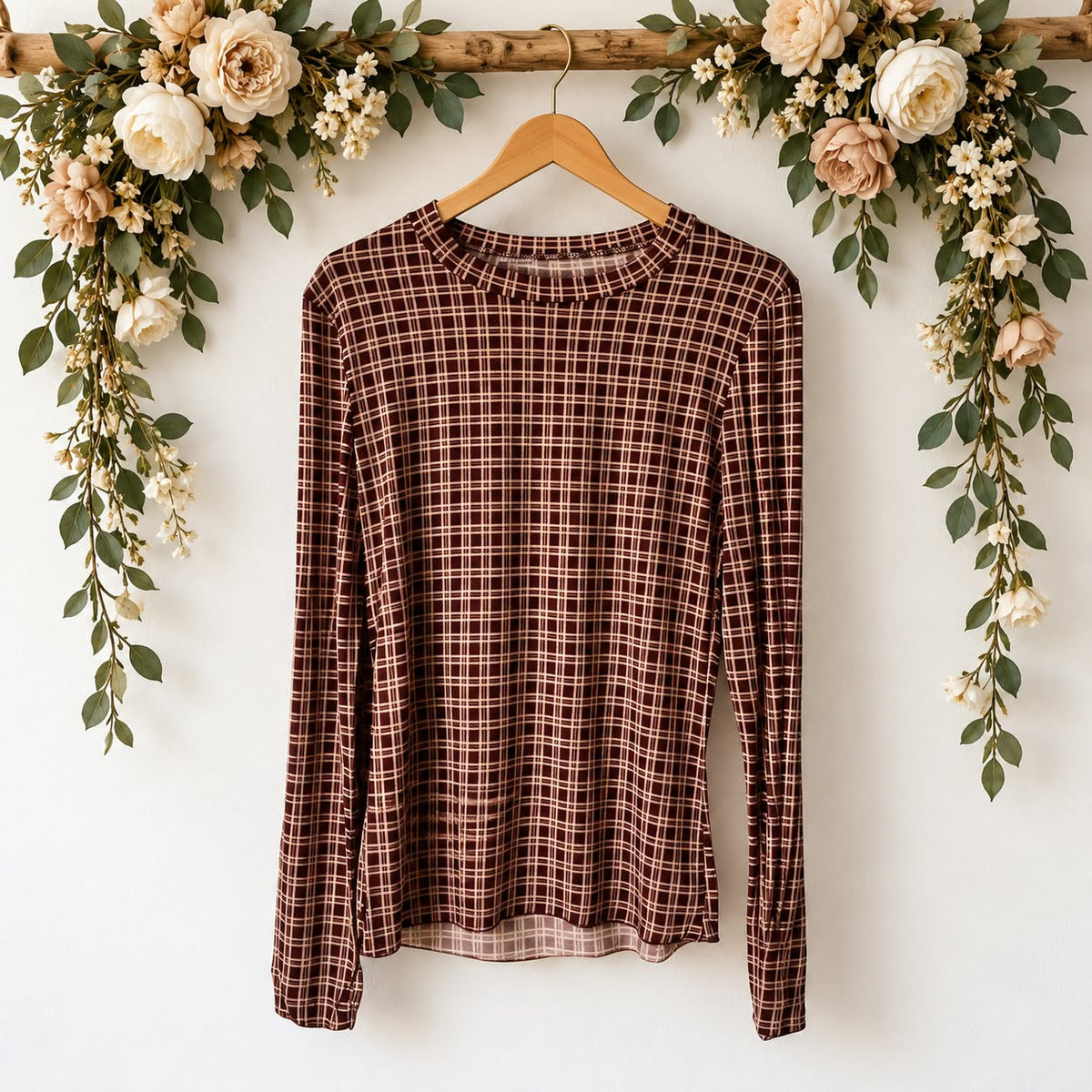 Longsleeve cashmere carreaux