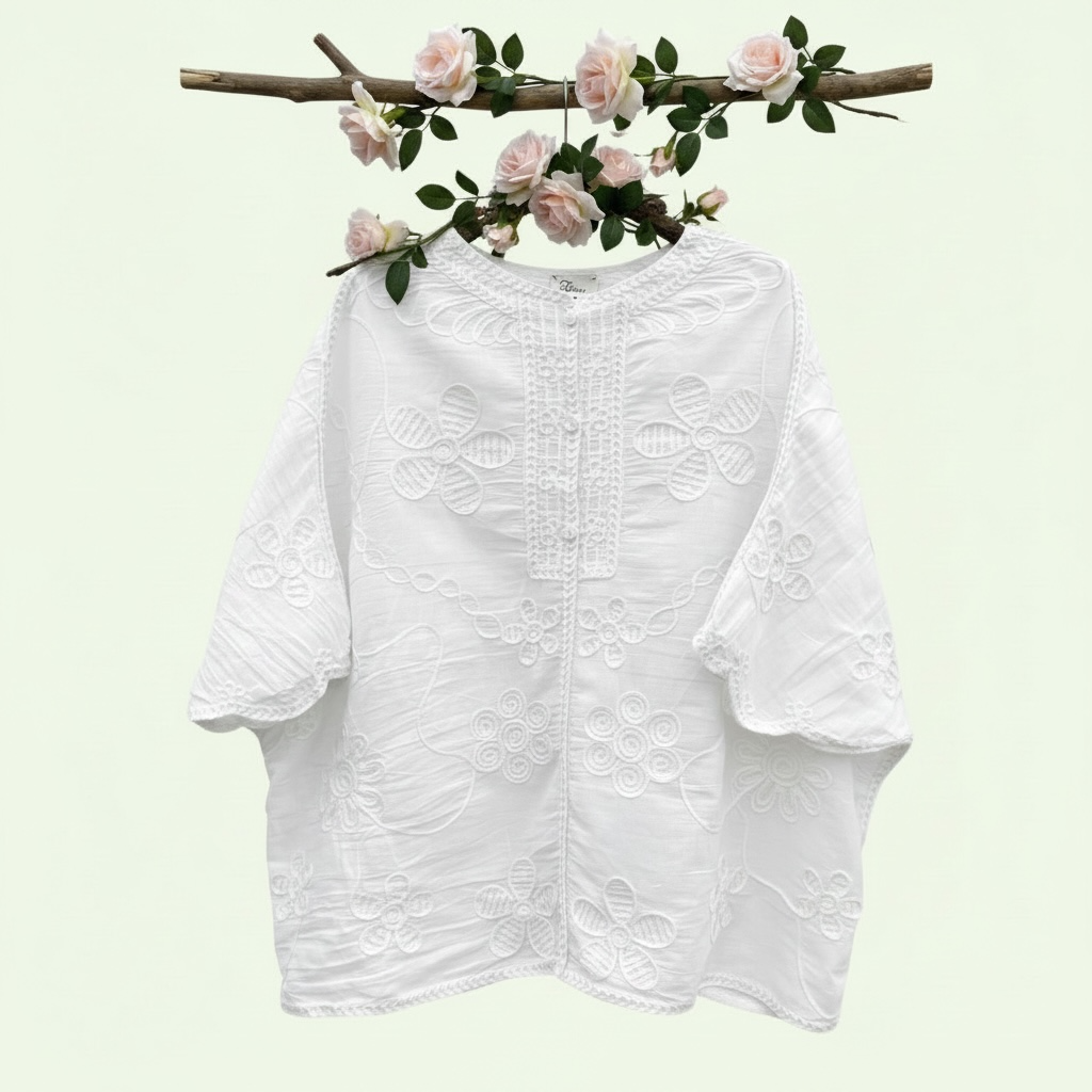 Blouse boho brodée