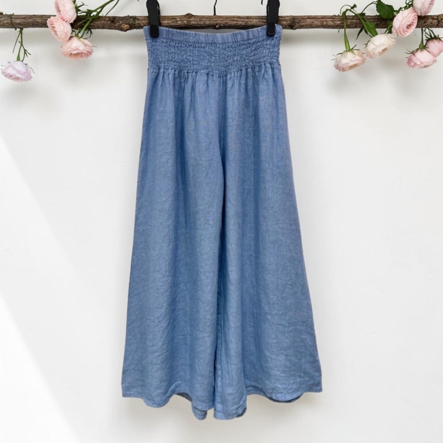 Pantalon large en lin