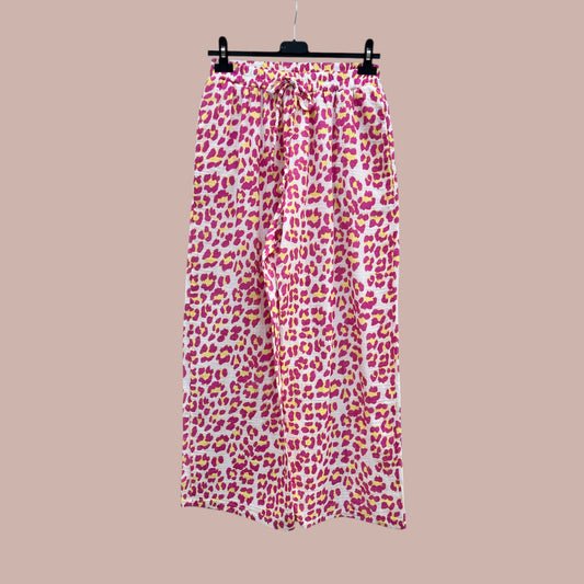 Roze Leopard set (broek + bloesje)