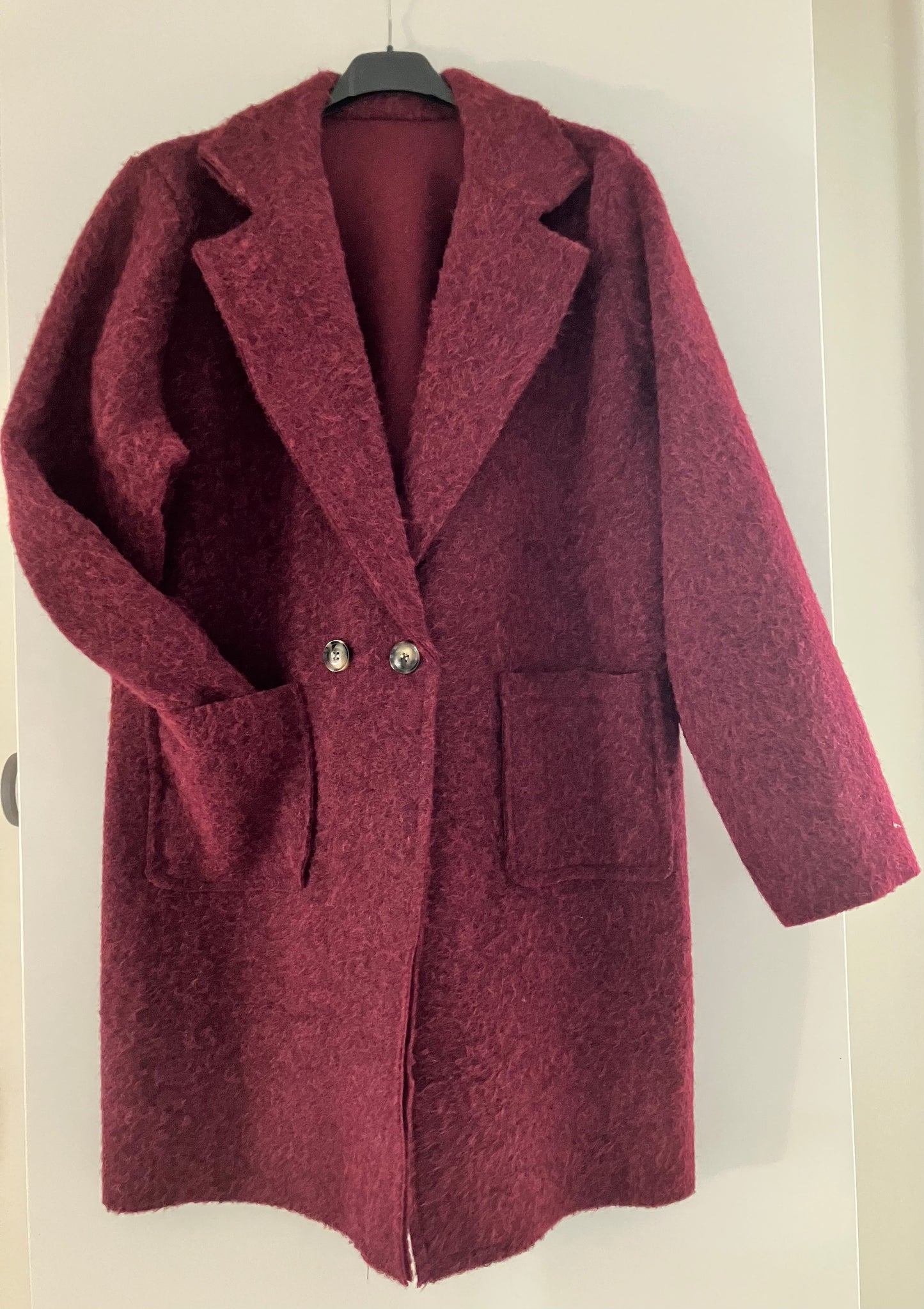 Manteau bouclée - coupe droite