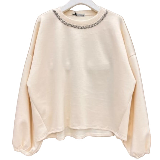 Sweater col strass