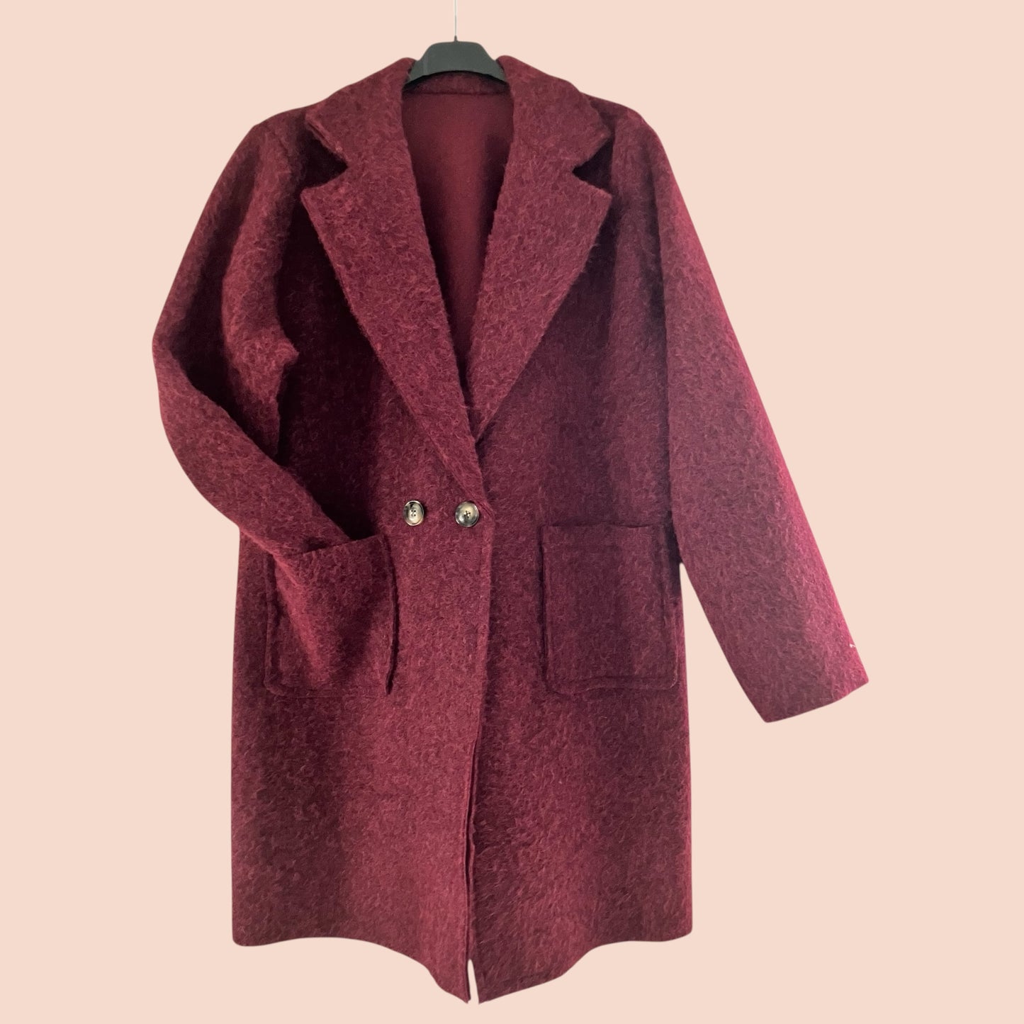 Manteau bouclée - coupe droite