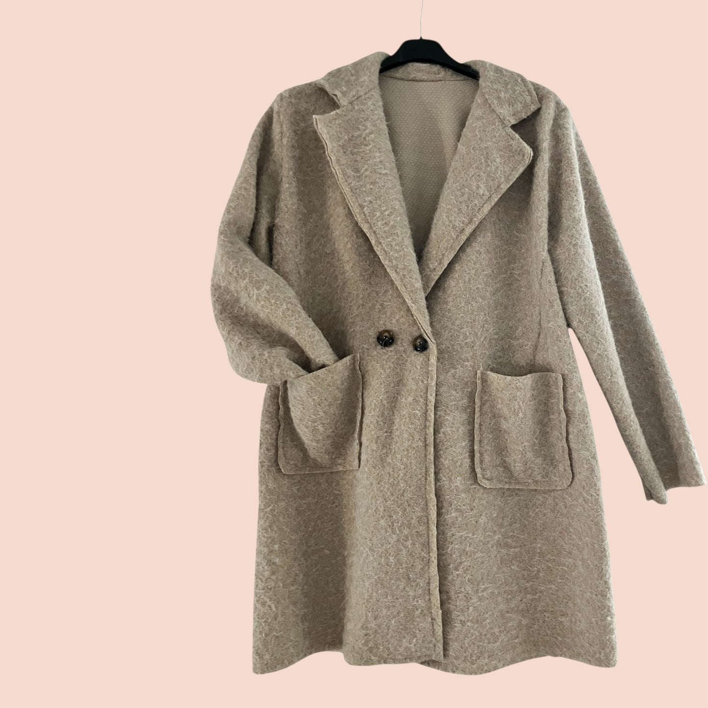 Manteau bouclée - coupe droite
