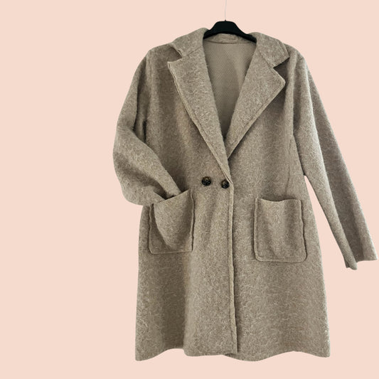 Manteau bouclée - coupe droite