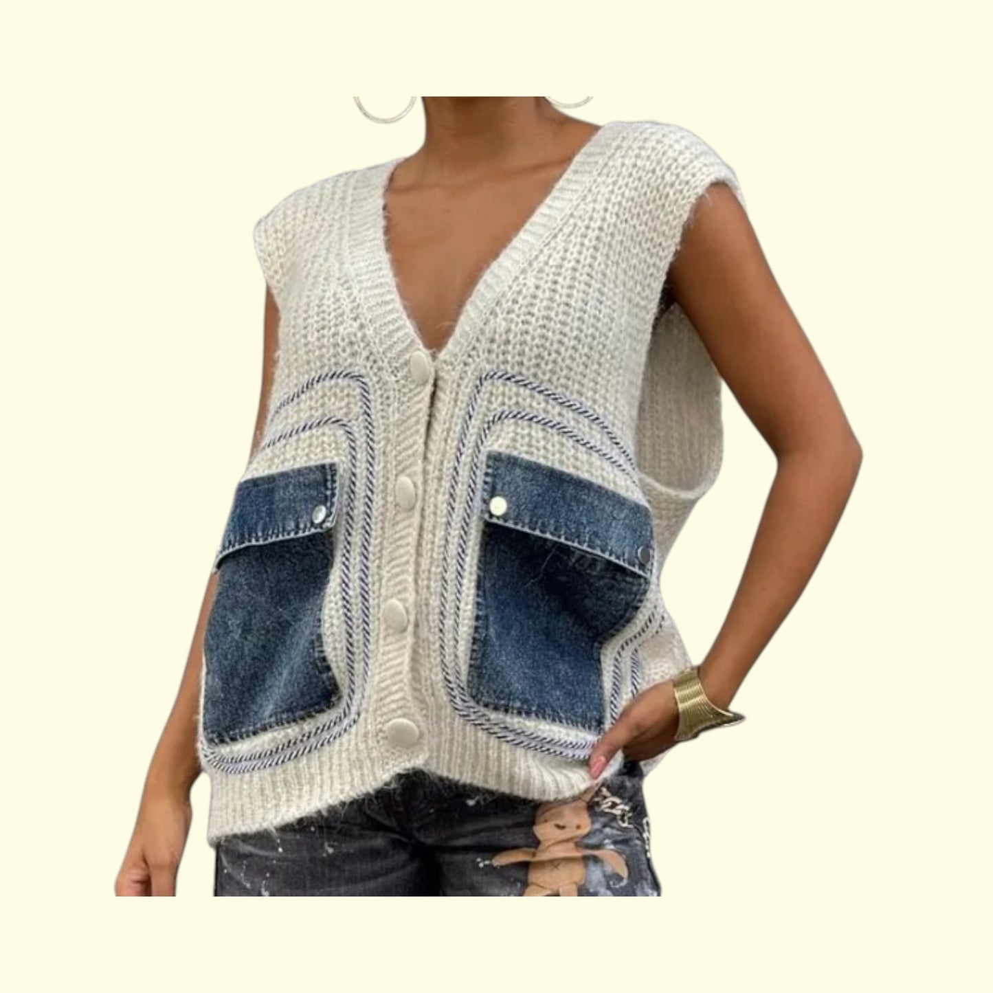 Cardigan poches  jeans