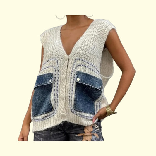 Cardigan poches  jeans