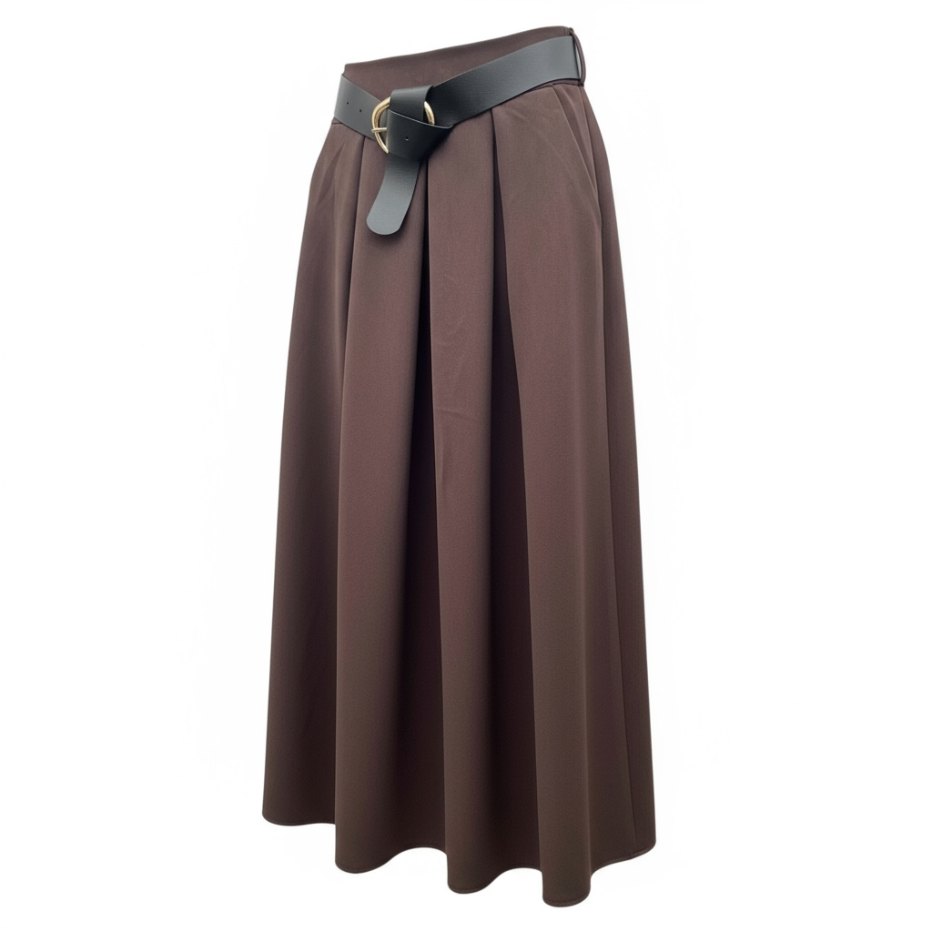 Jupe plissée avec ceinture