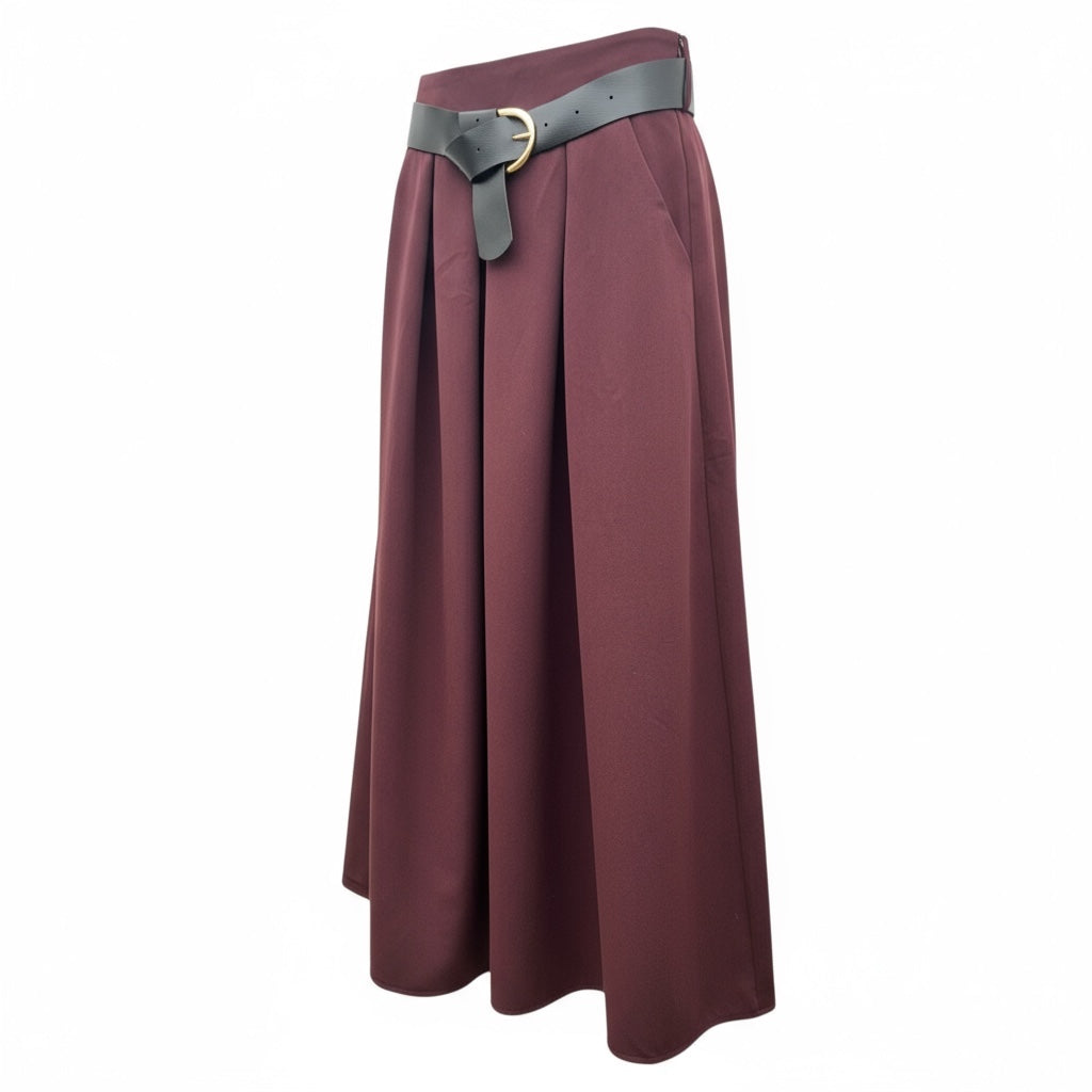 Jupe plissée avec ceinture