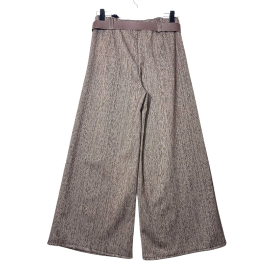 Pantalon Palazzo Chiné avec strass avec ceinture
