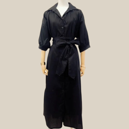 Robe 100% Coton avec ceinture