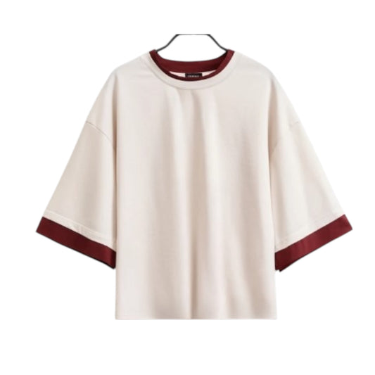 T-shirt oversized col rond