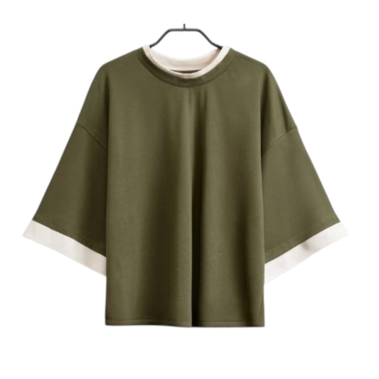 T-shirt oversized col rond