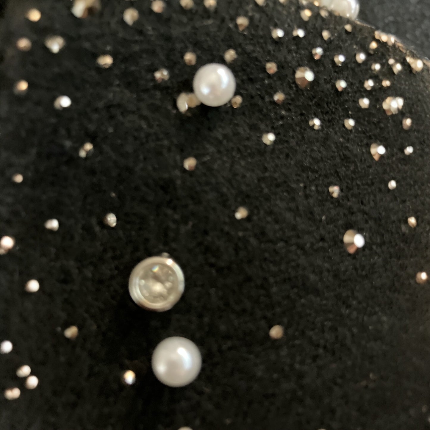 Pull manches 3/4 strass/perles