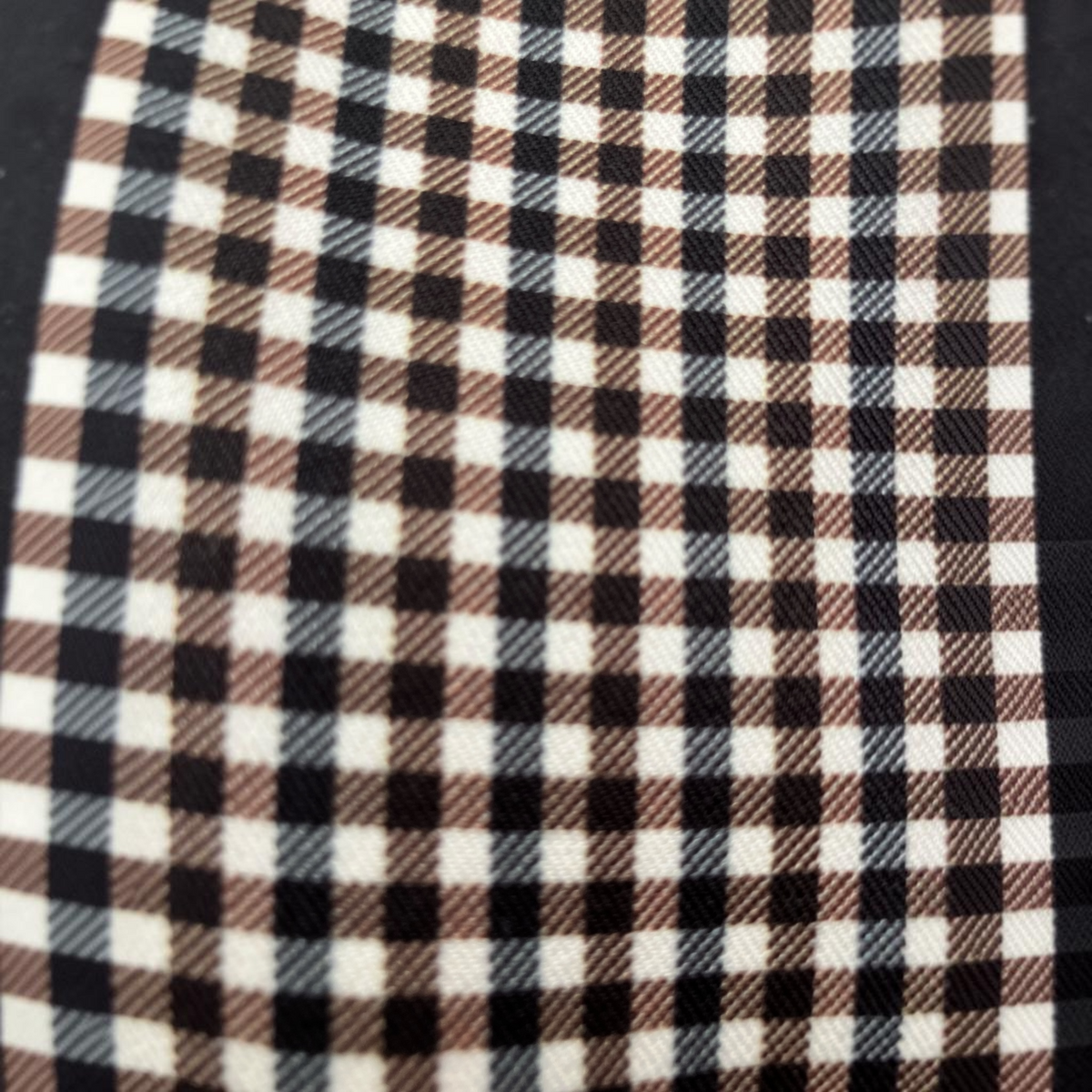 Wijde broek met vichyruit en plooien