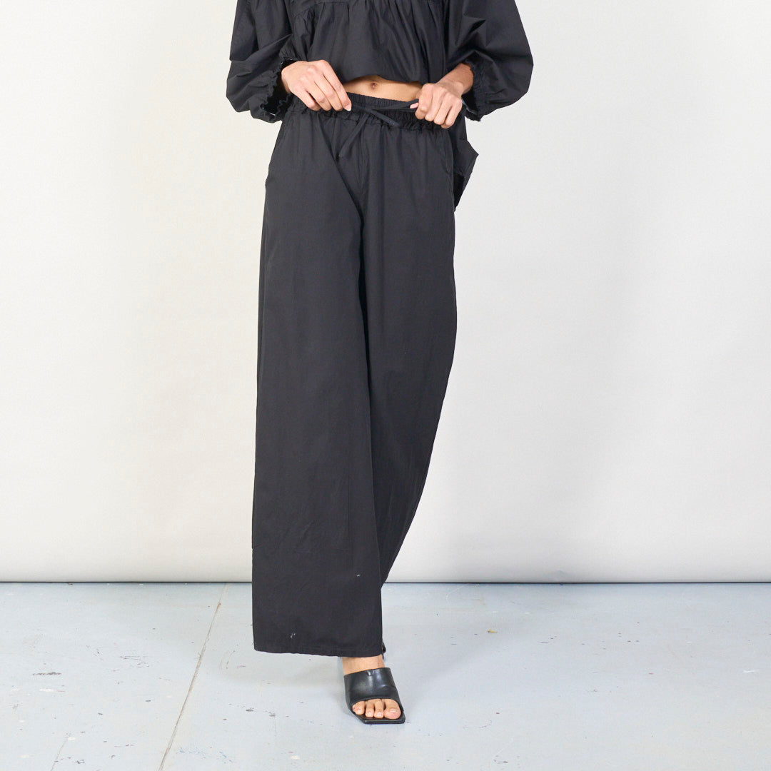 100% katoenen broek met wijde pijpen