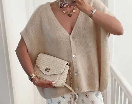 Cardigan zonder mouwen