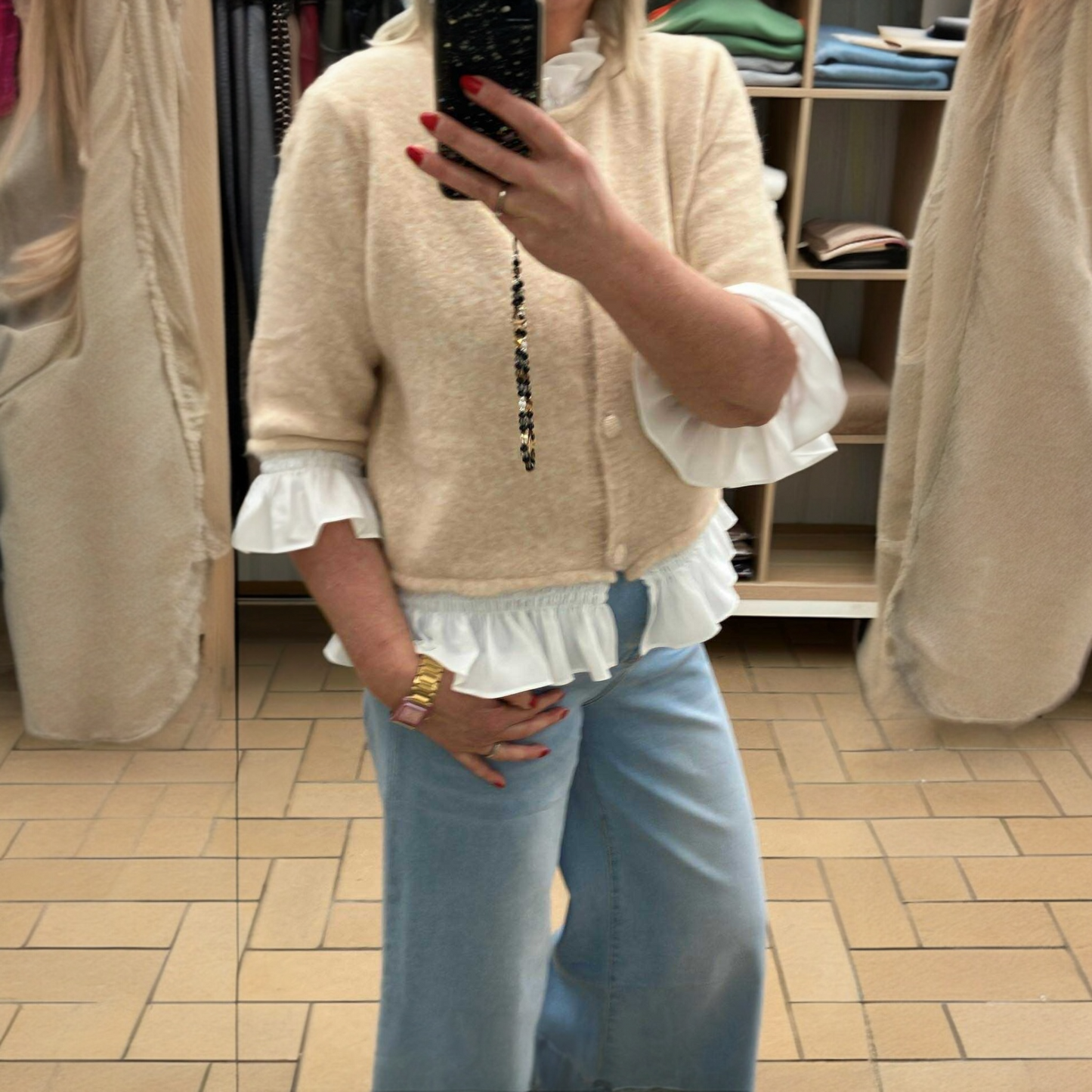 Cardigan avec col chemise