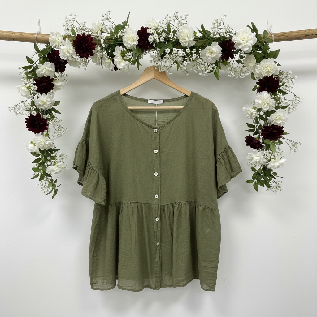 Blouse manches courtes 100% Coton