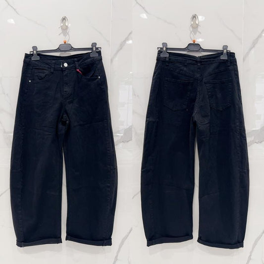 Stretch broek "balloon" zwart