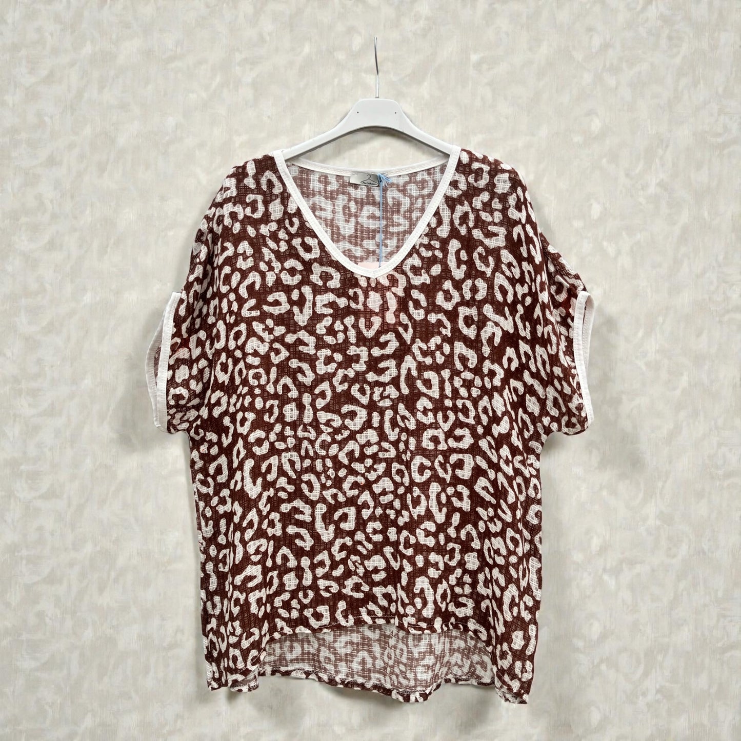 Leopard shirt 100% katoen