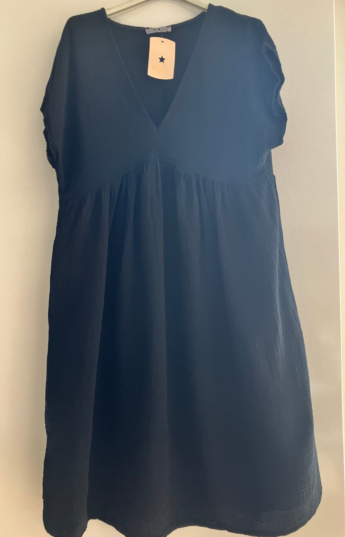 Robe courte gaze de coton