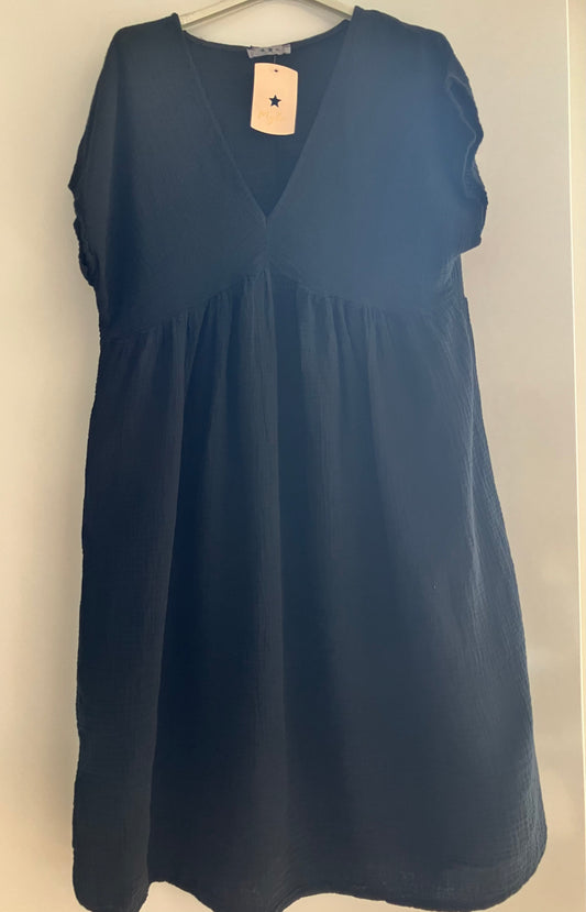 Robe courte gaze de coton
