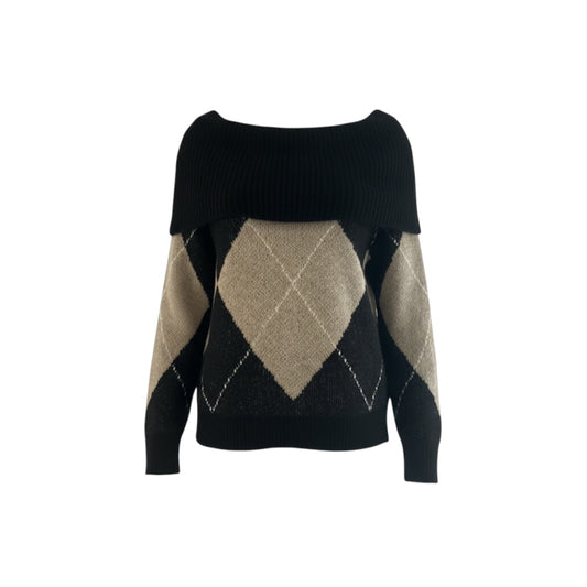 Pull off shoulder motif Argyle