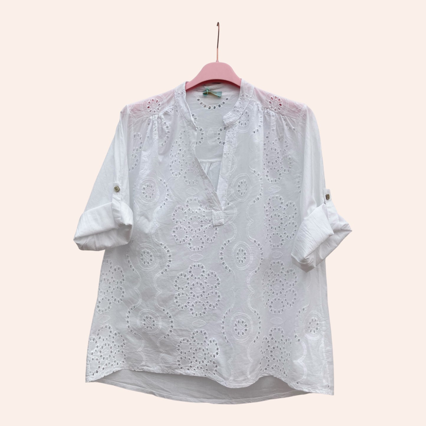 Blouse broderie Anglaise 100% Coton