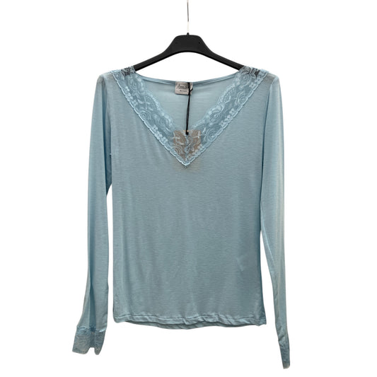 Cashmere Long sleeve col & manches en dentelle
