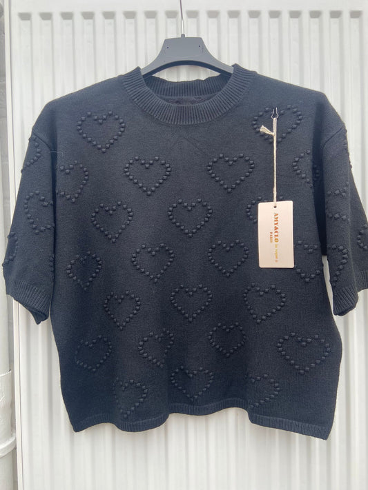 Pull hartjes met korte mouwen