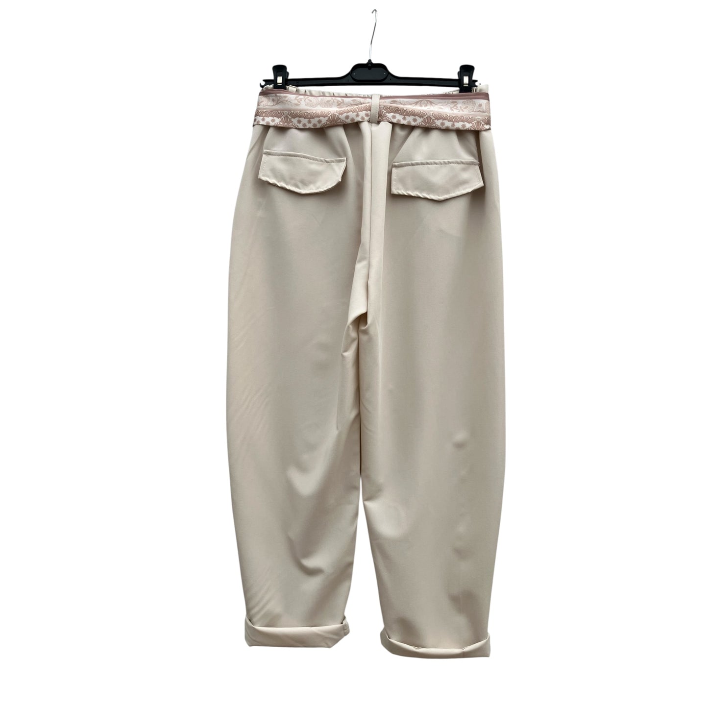 Pantalon Barrel avec ceinture foulard