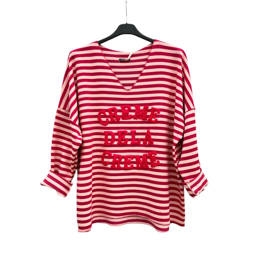 Pull rayure Crème de la Crème col V