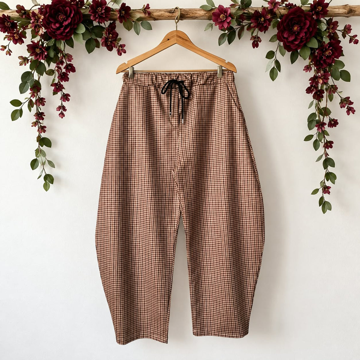 Suedine ballonbroek met elastische taille