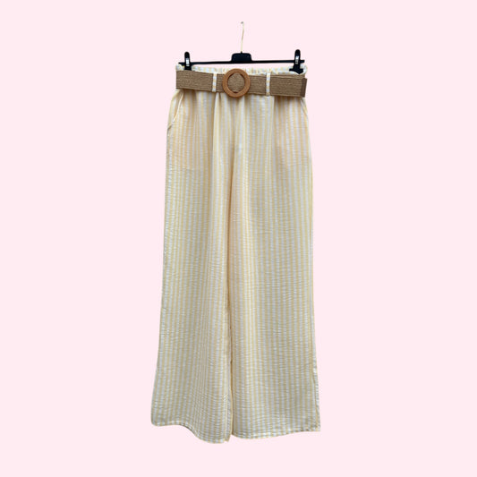 Gestreepte broek met elastische taille