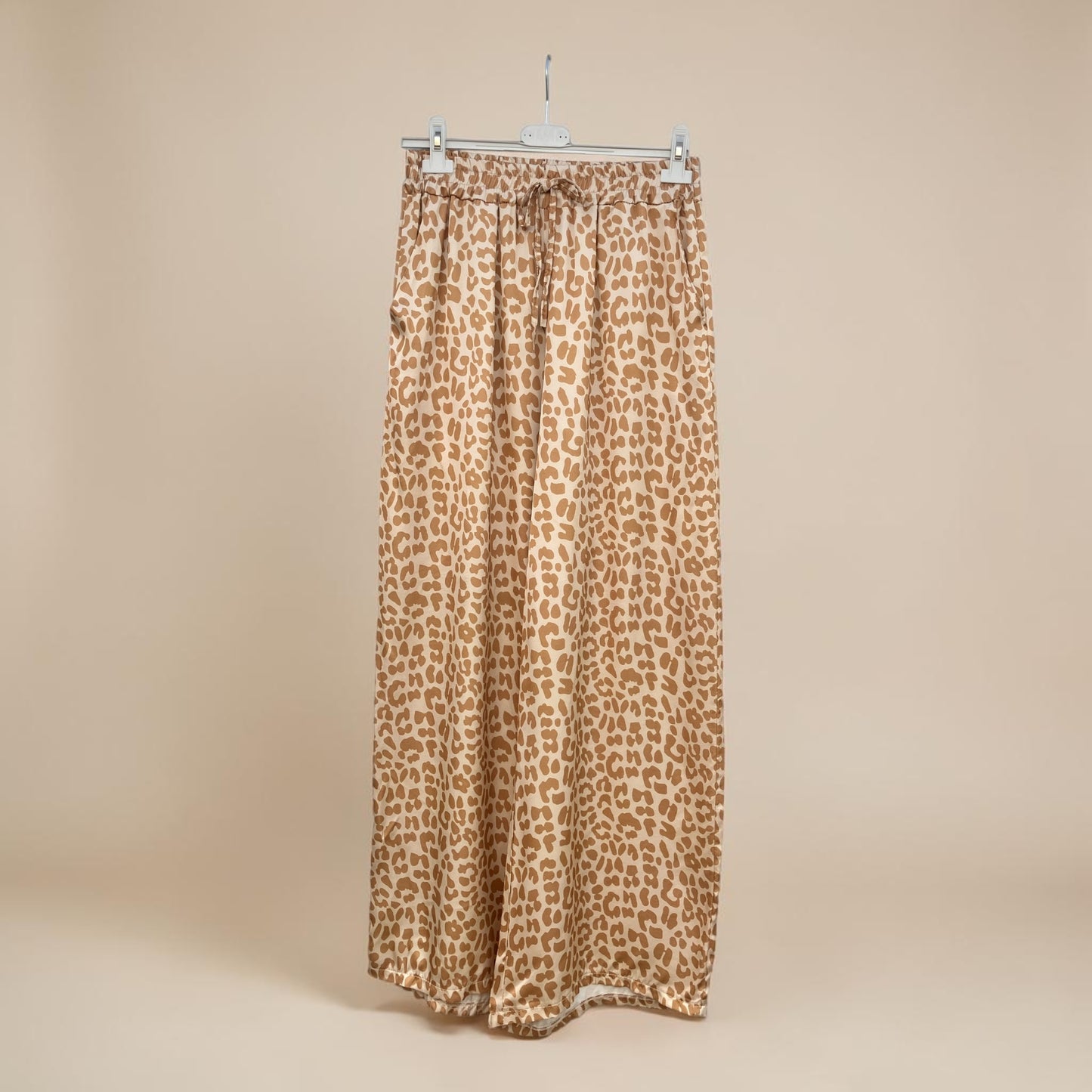 Pantalon large leopard