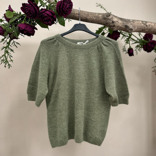 Pull manches courtes en baby alpaga