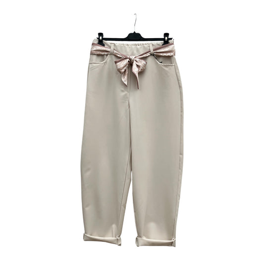Pantalon Barrel avec ceinture foulard