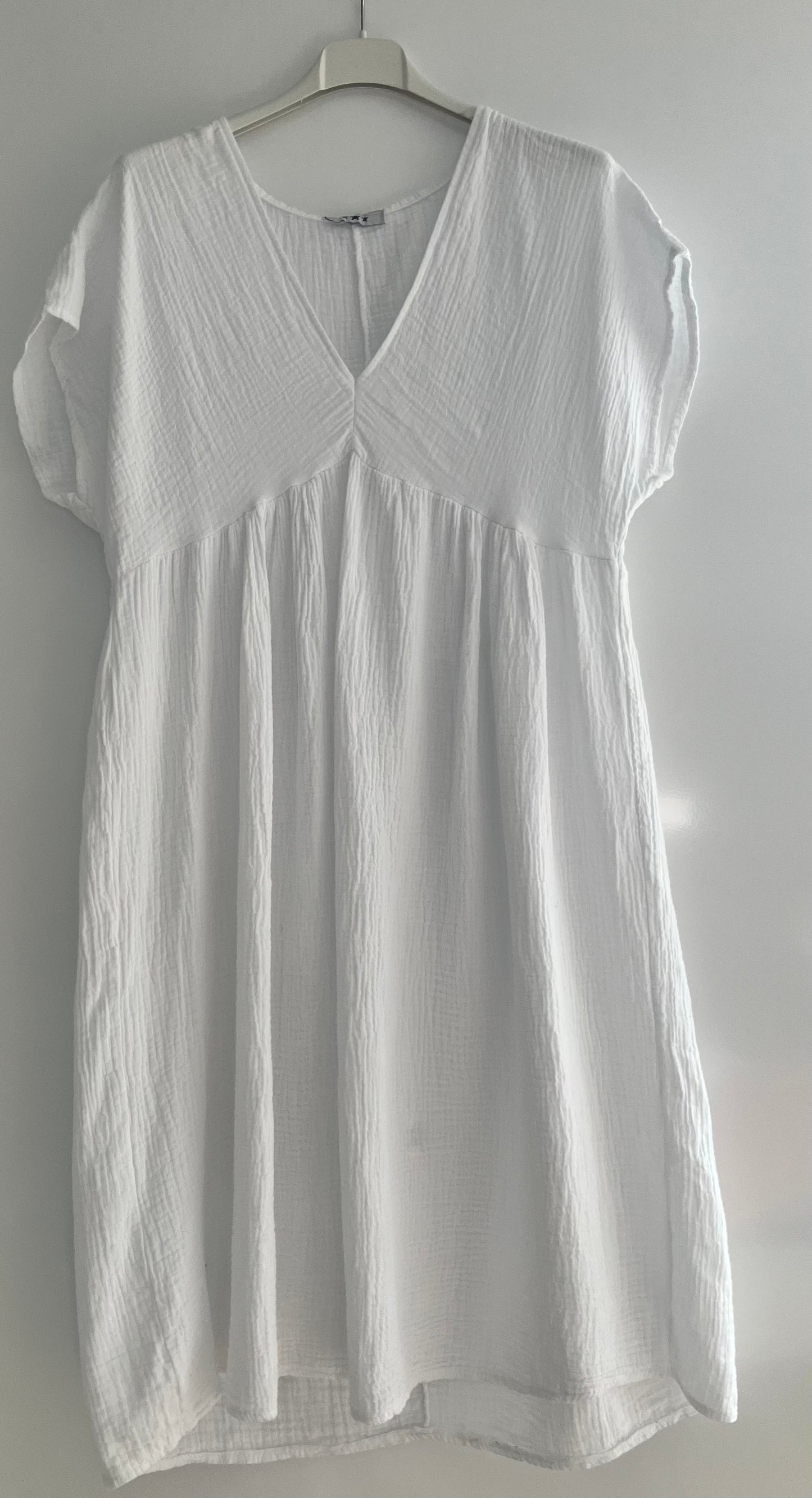Robe courte gaze de coton