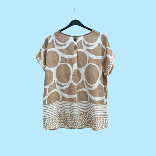 Bloesje met geometrische print