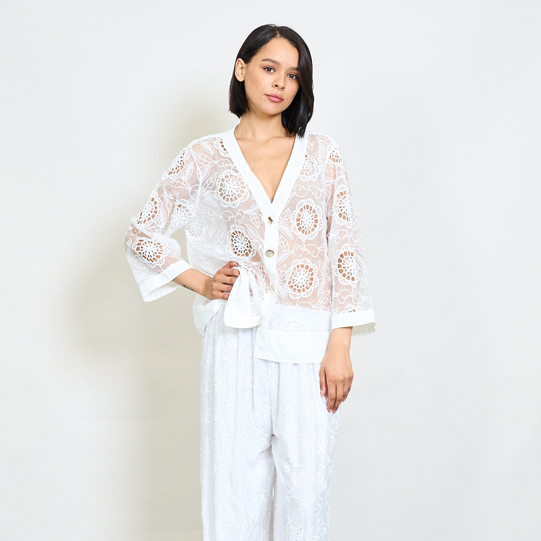Cardigan dentelle