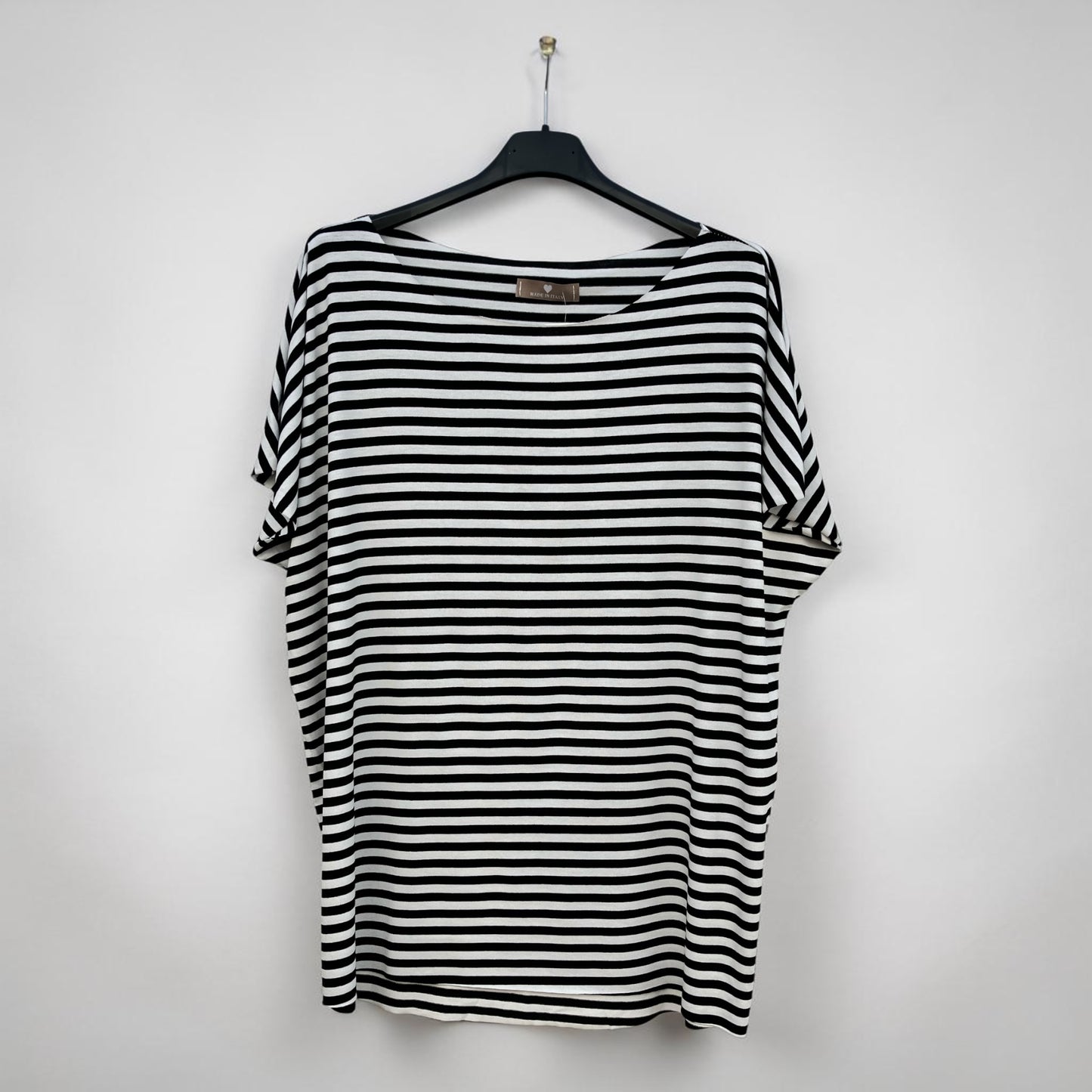T-shirt oversized ligné casual