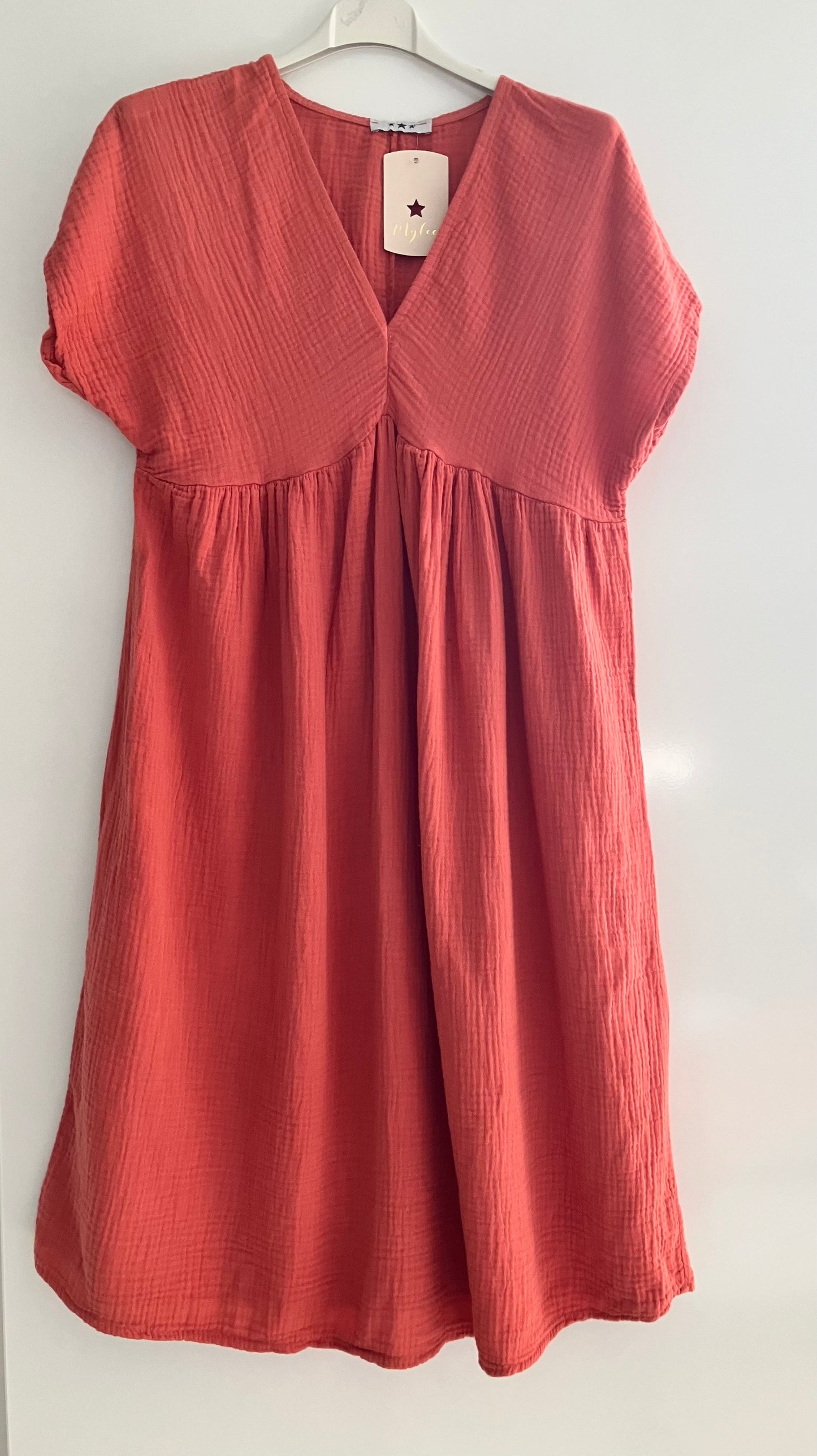 Robe courte gaze de coton