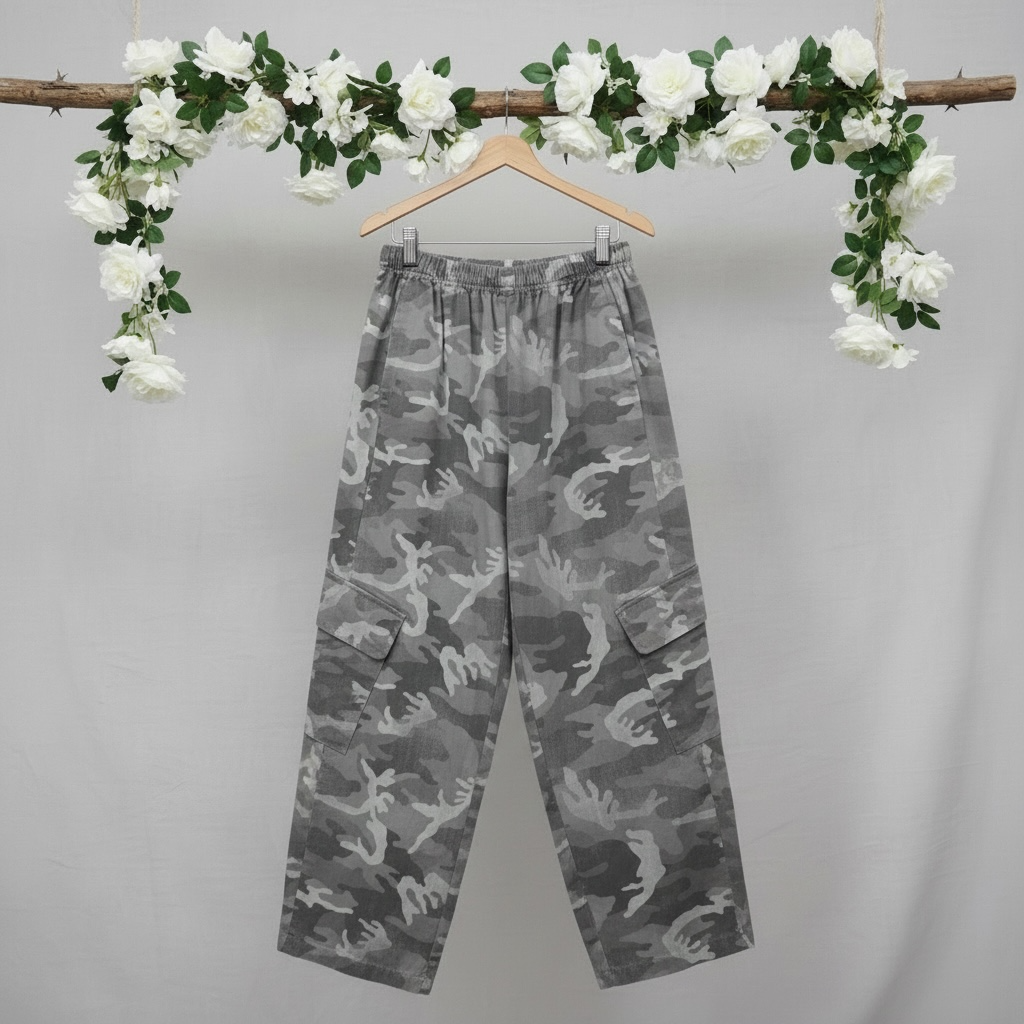 Pantalon ballon cargo camouflage
