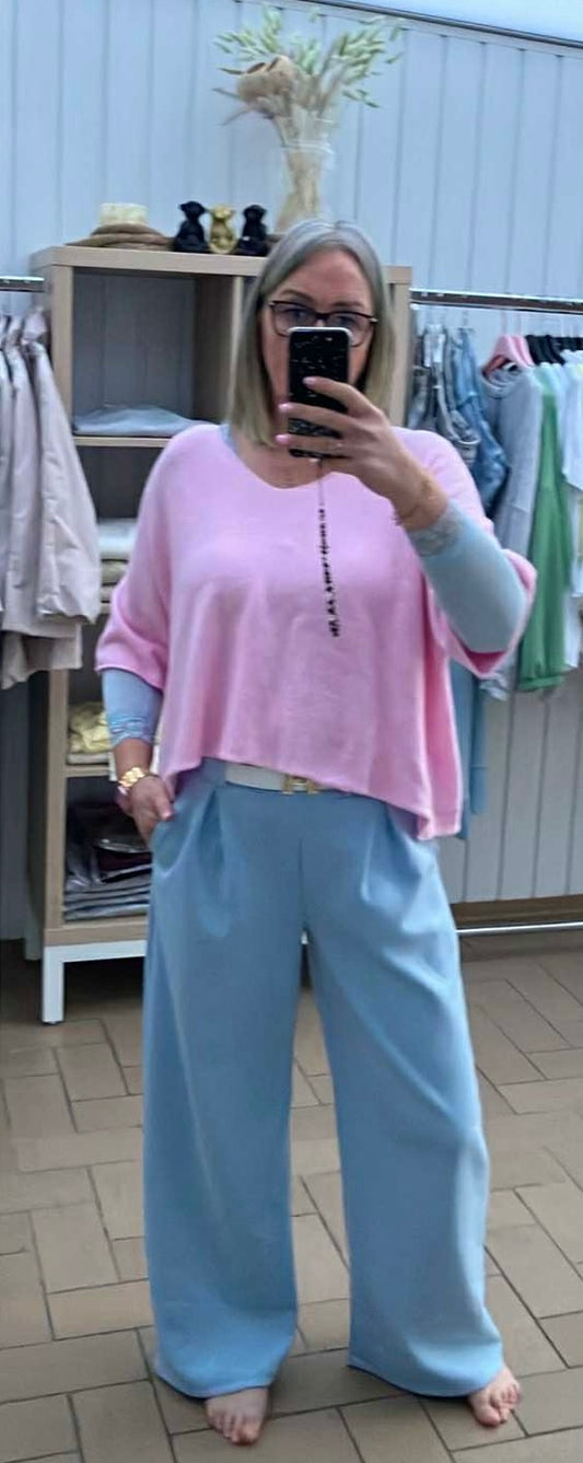 Pantalon large viscose