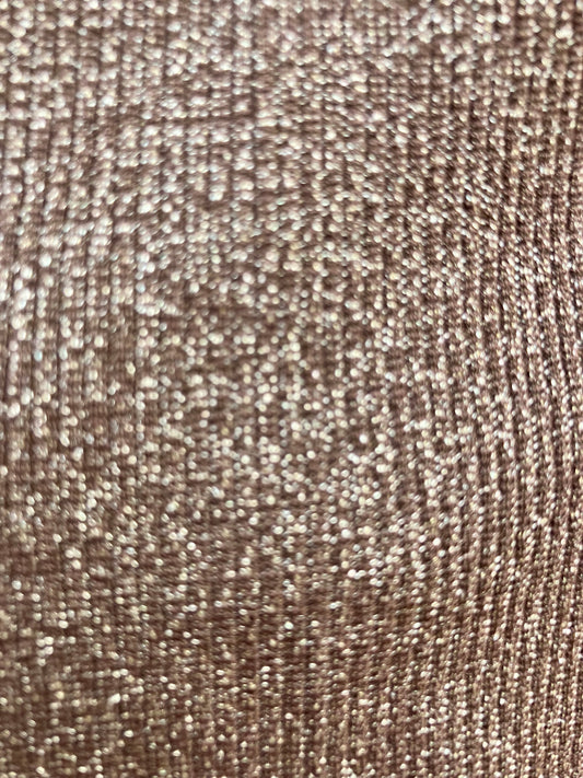 Top marron avec fil d'argent